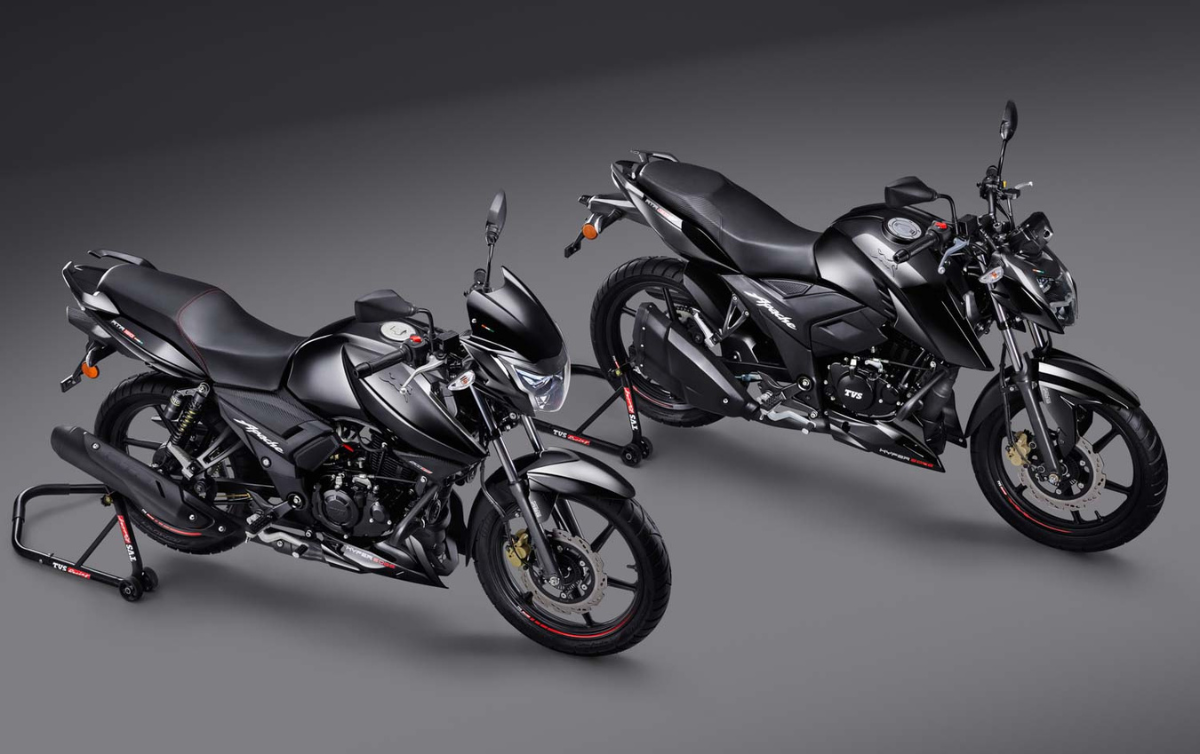 TVS Apache RTR 160 & RTR 160 4V Black Editions : 